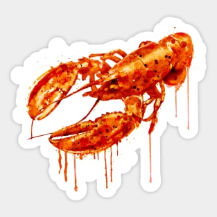 Crayfish watercolor painting Sticker